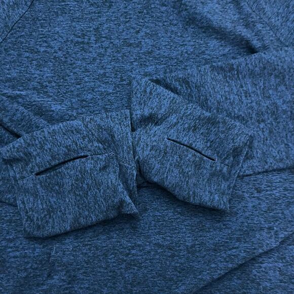 Outdoor Voices Hoodie Soft Cloud Knit Navy Thumb Holes Kangaroo Pocket Popover - Picture 5 of 13